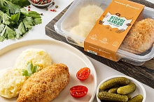 Котлета рыбная жареная с картофельным пюре замороженная 200 г Котлета рыбная жареная с картофельным пюре замороженная 200 г